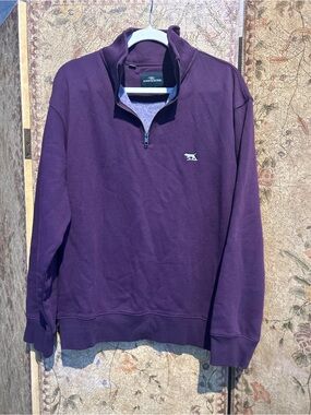 Rodd & Gunn Size Medium Quarter Zip Pullover Sweatshirt - Maroon